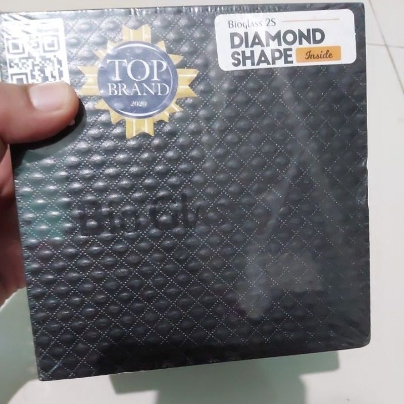 Preloved Second New Bioglass Diamond Shape MCI ukuran 10 cm