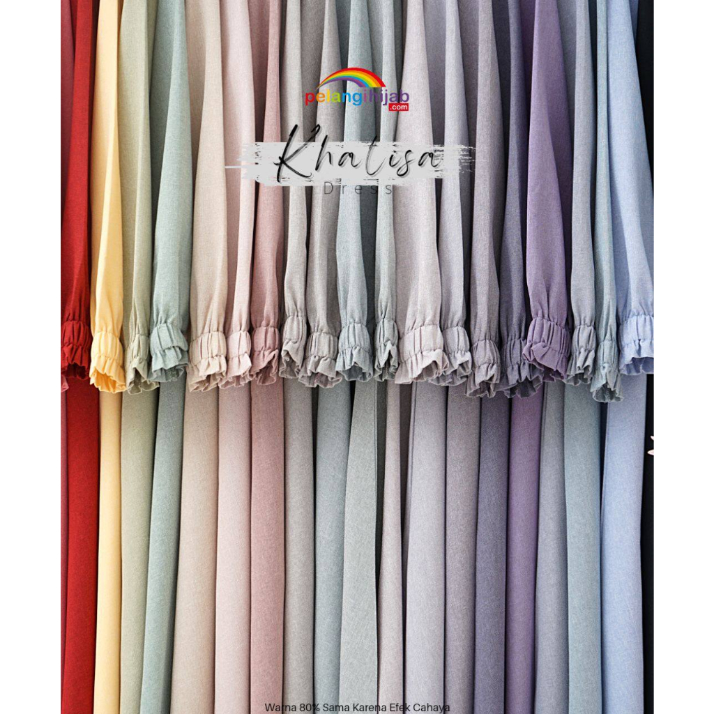 Gamis Khalisa  By Pelangi Hijab / Bahan Linen Crepe