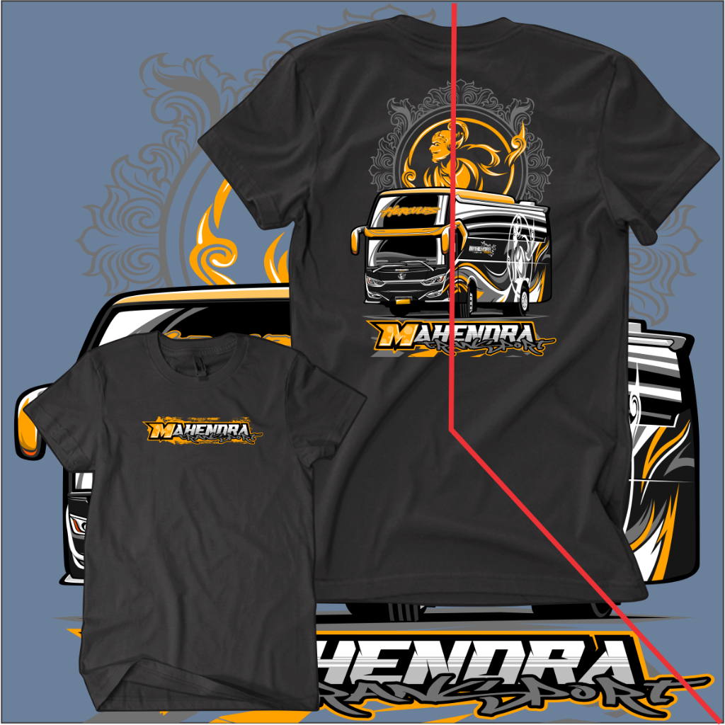 KAOS BIS MAHENDRA TRANSPORT LAKSANA SR2 COMBED 24S PREMIUM (FREE STIKER)