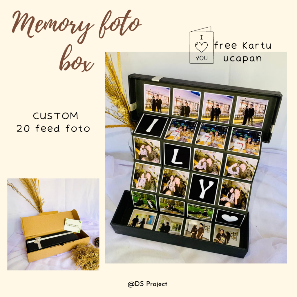 Memory Foto Box / Kado Hadiah Pacar / Hadiah Anniversary