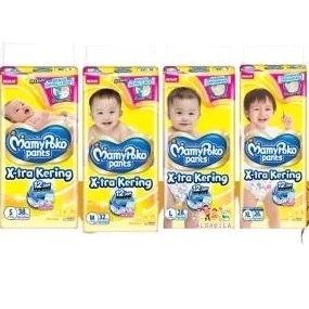 Mamy Poko X-tra Kering , MamyPoko NB-S, Mamy Poko S, Mamy Poko M, Mamy Poko L