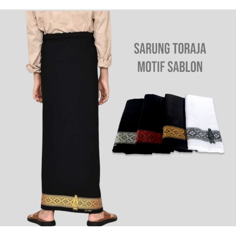 sarung Toraja hitam putih zarung pria toraja
