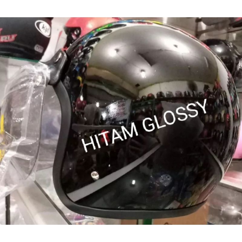 HELM MURAH, HELM HALF FACE BOGO POLOS GAYA RETRO KUALITAS BAGUS TERJAMIN DENGAN UKURAN YG SUPER BIG/