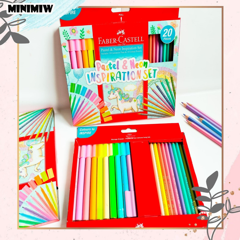 

PEN PASTEL NEON 1 PACK ISI 20 PCS FABER CASTELL INSPIRATION SET TERMURAH MEWARNAI LUCU IMUT MEWARNAI KREATIFITAS BY MINIMIW