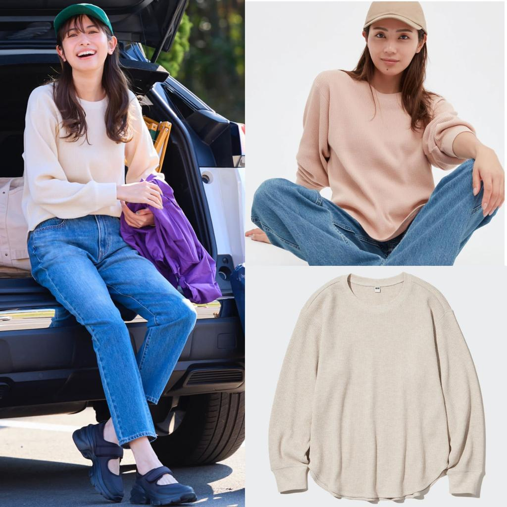 Gu* by UNQL longsleeved waffel  blouse