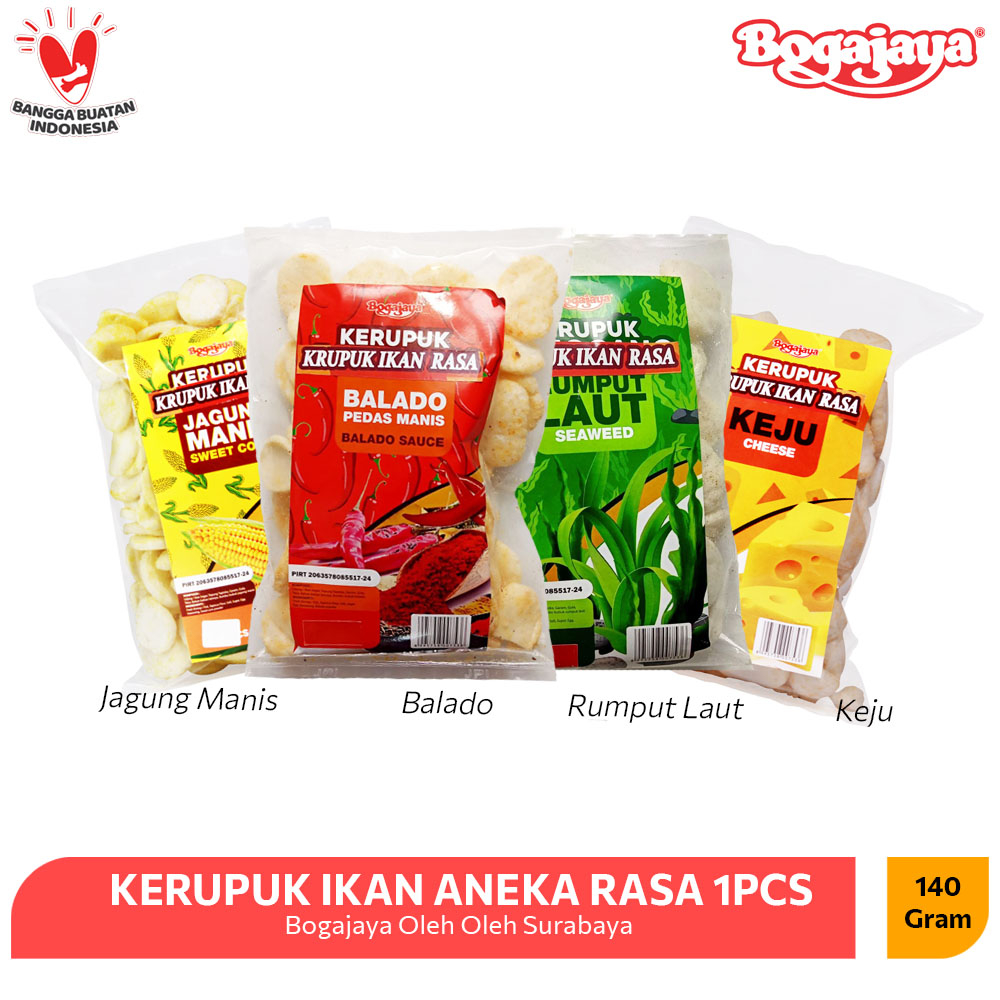 

KERUPUK IKAN ANEKA RASA OLEH-OLEH KHAS SURABAYA / KRUPUK IKAN TERSEDIA 4 VARIAN (PILIH 1 VARIAN)