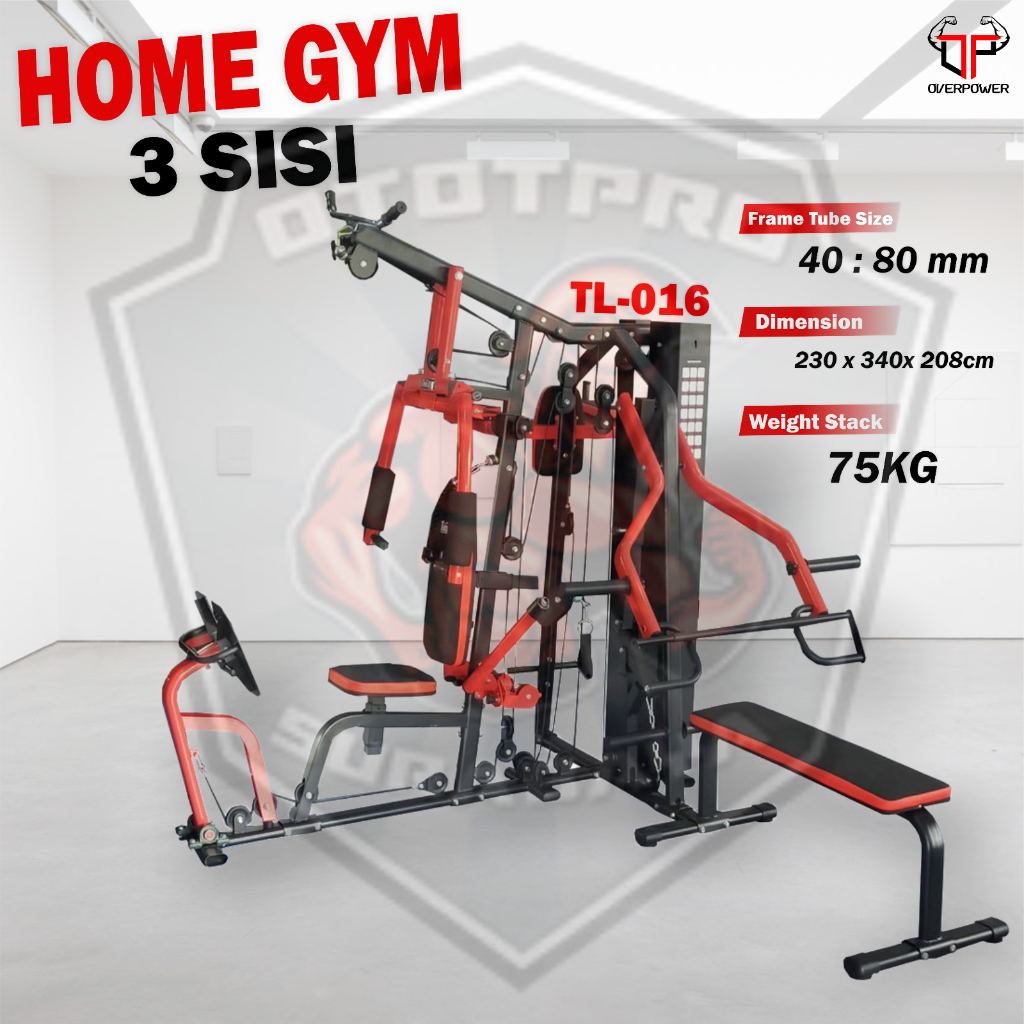 Home Gym [3 Sisi] TL-016 + Leg Press /Multi Gym/HG 016/Homegym/Bench