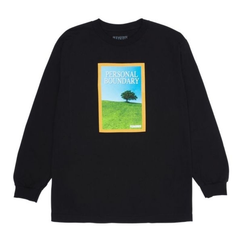 PLEASURES BOUNDARY LONG SLEEVE T-SHIRT - BLACK