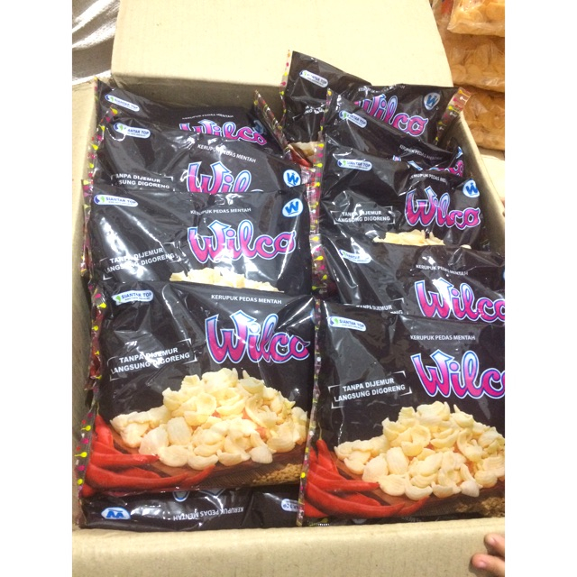 

10 Pcs Kerupuk Pedas Wilco Siap Goreng