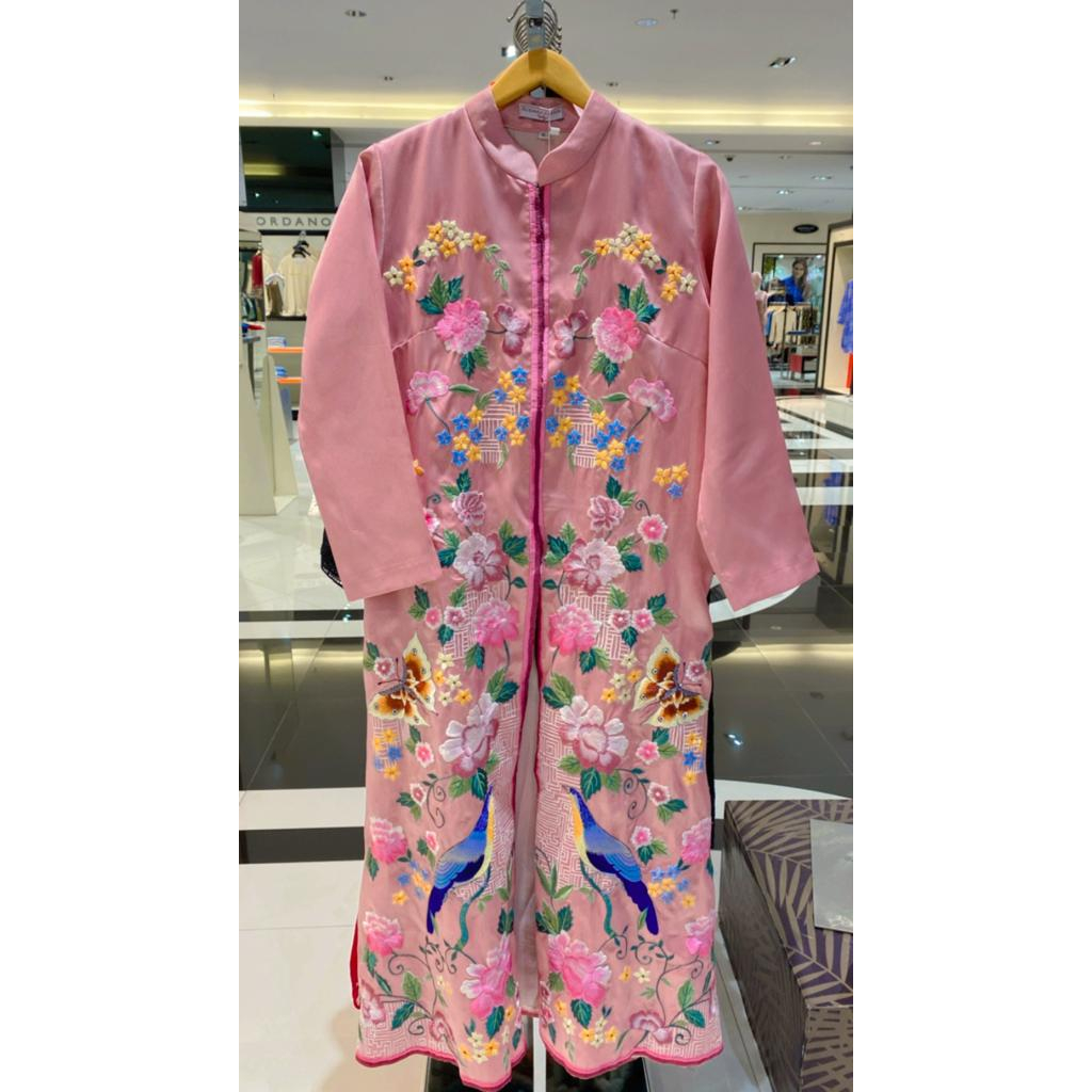 Kebaya Encim Merak Kupu Chongsam Pink Dusty by Roemah Kebaya Vielga