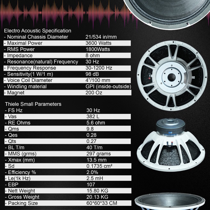 Speaker betavo 21 inch b 21 v 422  . betavo b21 v422 original speaker