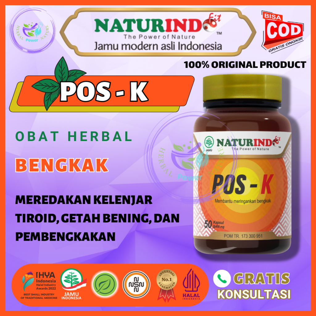 POS-K Obat Amandel Gondok Batu Amandel Spesialis Pembengkakan Herbal POS K NATURINDO