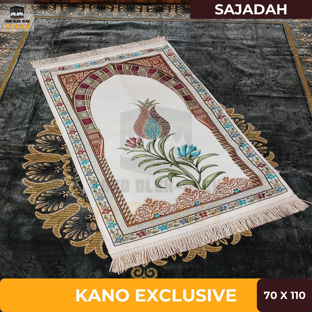 Sajadah Standar Genova Kano Tuhfa Karbatma Motif Rawdah & Kiswah