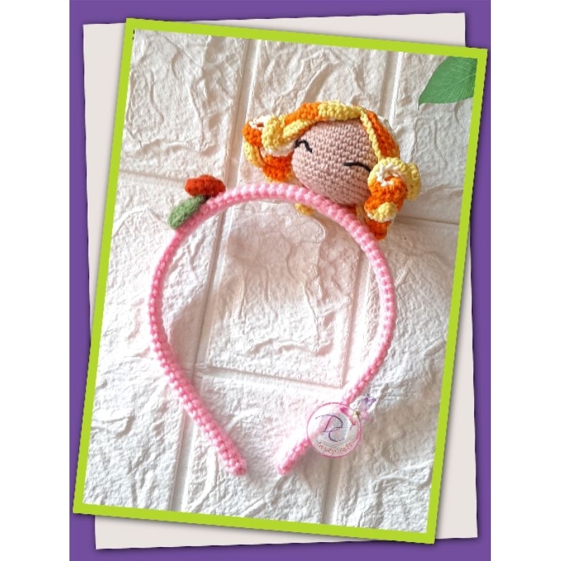 Bando Rajut boneka Bandana rajut anak perempuan  handmade lucu