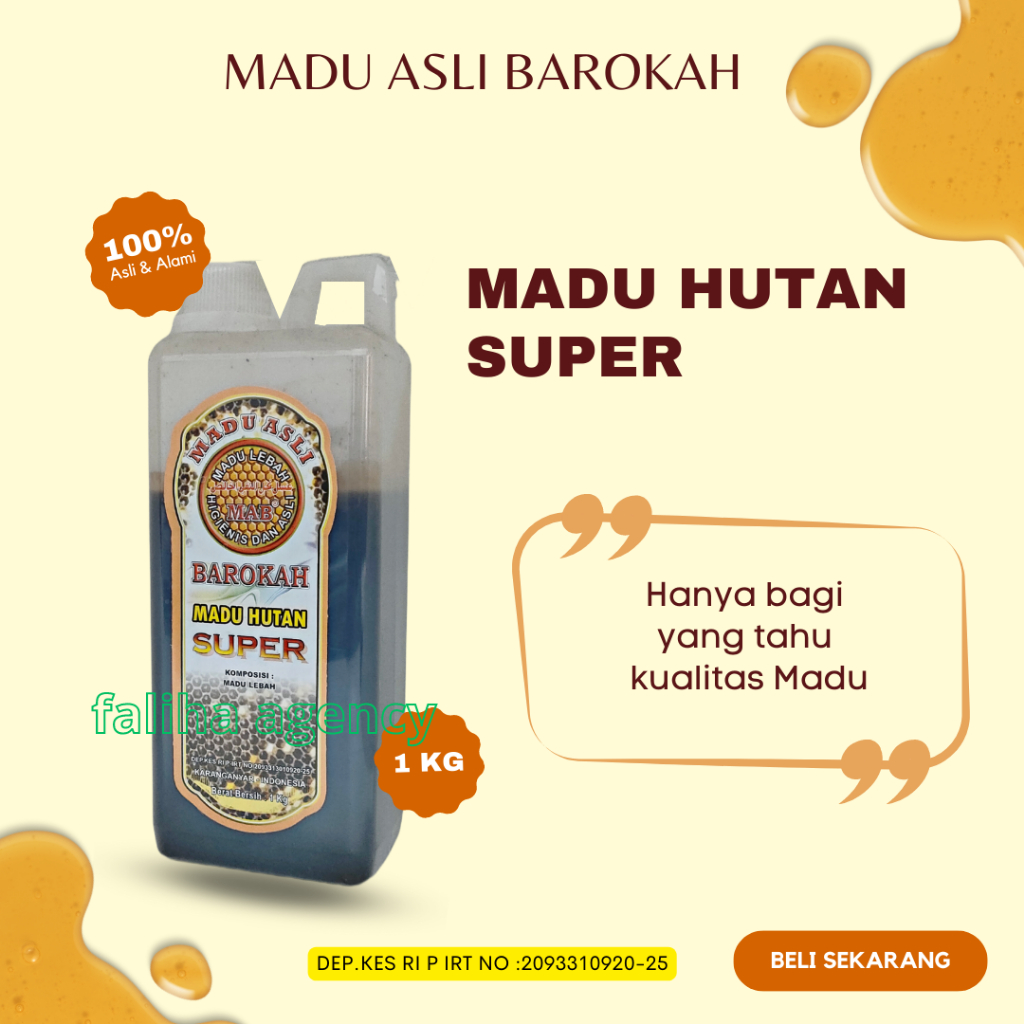 

Madu Hutan Asli - Barokah - Madu Super - 1 kg