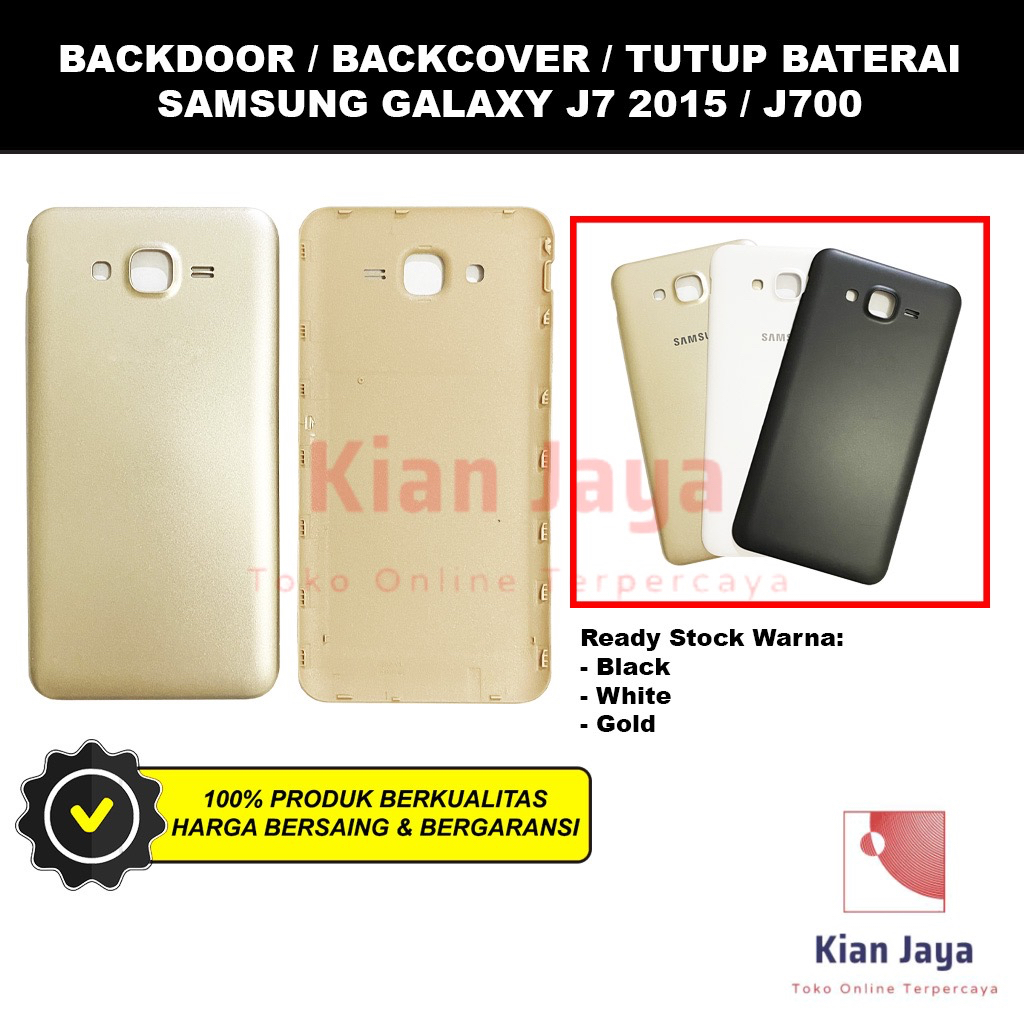Backdoor Samsung Galaxy J7 2015 J700 Duos Back Cover Tutup Belakang Baterai Cassing Casing Backcase 