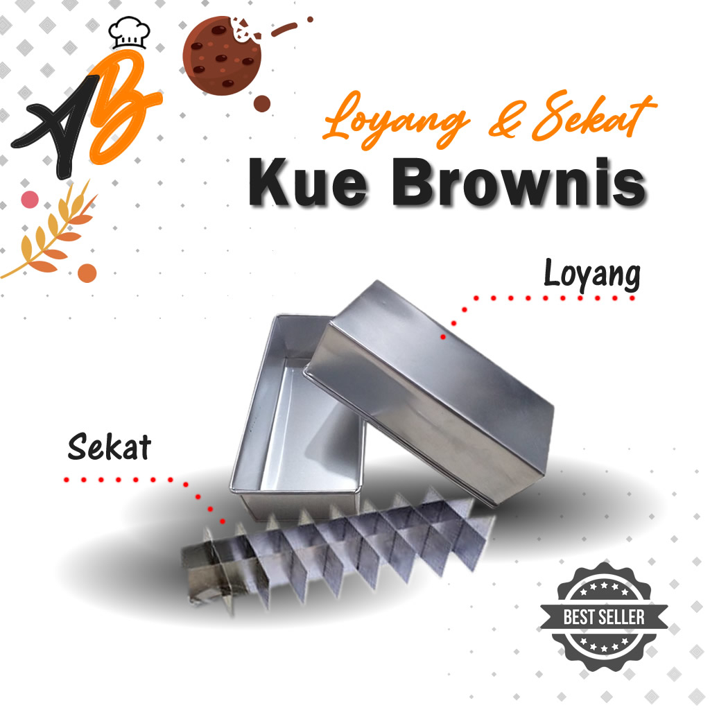 Loyang Sekat Brownies 30 x 10 x 4cm / Sekat Brownies Persegi Panjang