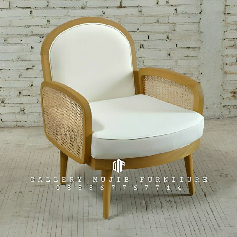 Sofa Single rotan kayu jati sofa minimalis rotan sofa teras