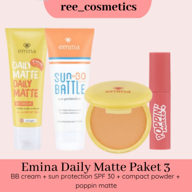 Emina Daily Matte Paket Lengkap Make Up Remaja