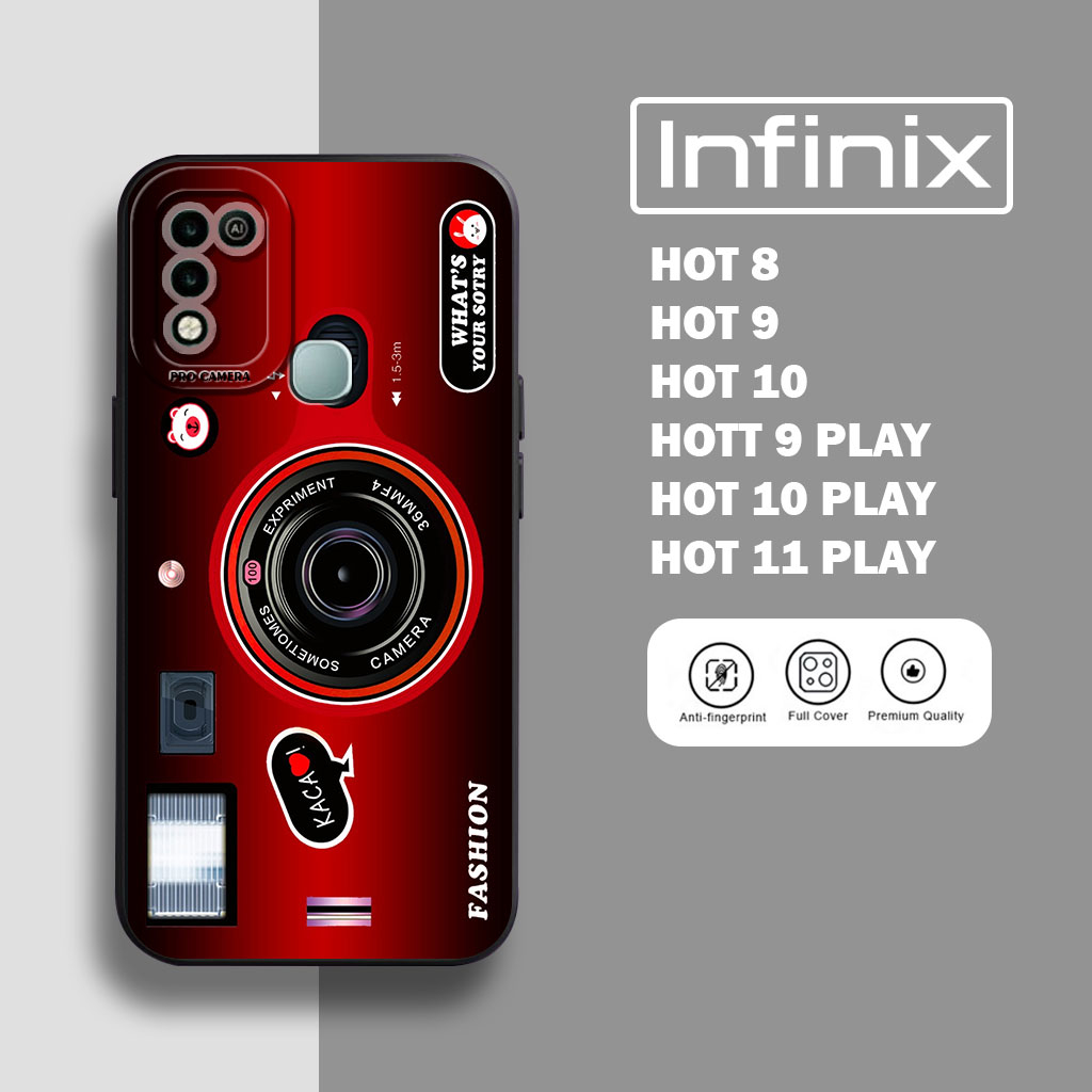 Case Infinix Hot 8 hot 9 hot 10 Infinix hot 9 play 10 play 11 play Kesing Motif Kamera  - Soft case Infinix HOT 9 HOT 8 HOT 10 - Silicon Hp Infinix - Kessing Hp Infinix - sarung hp - kesing hp - aksesoris handphone terbaru - case infinix -  casing murah