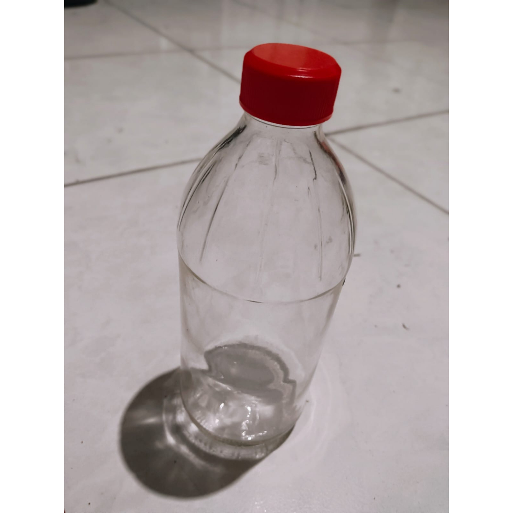 botol kaca 500ml bening tutup ulir