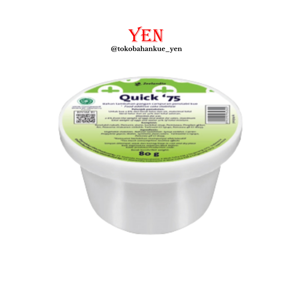 

Zeelandia Quick 75 Cake Emulsifier / Sp / Pelembut Bolu / Penstabil Kue 80gr