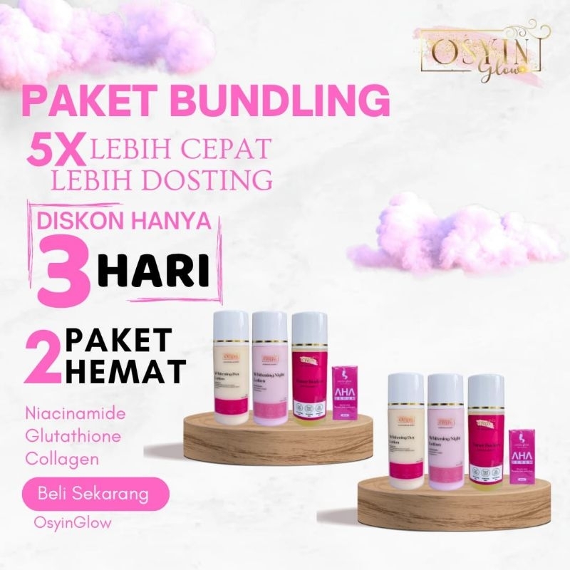 READY STOK & SIAP KIRIM‼️ Osyin Glow Lotion Dosting Paket Bundling BPOM Original 100% / Racik pemuti