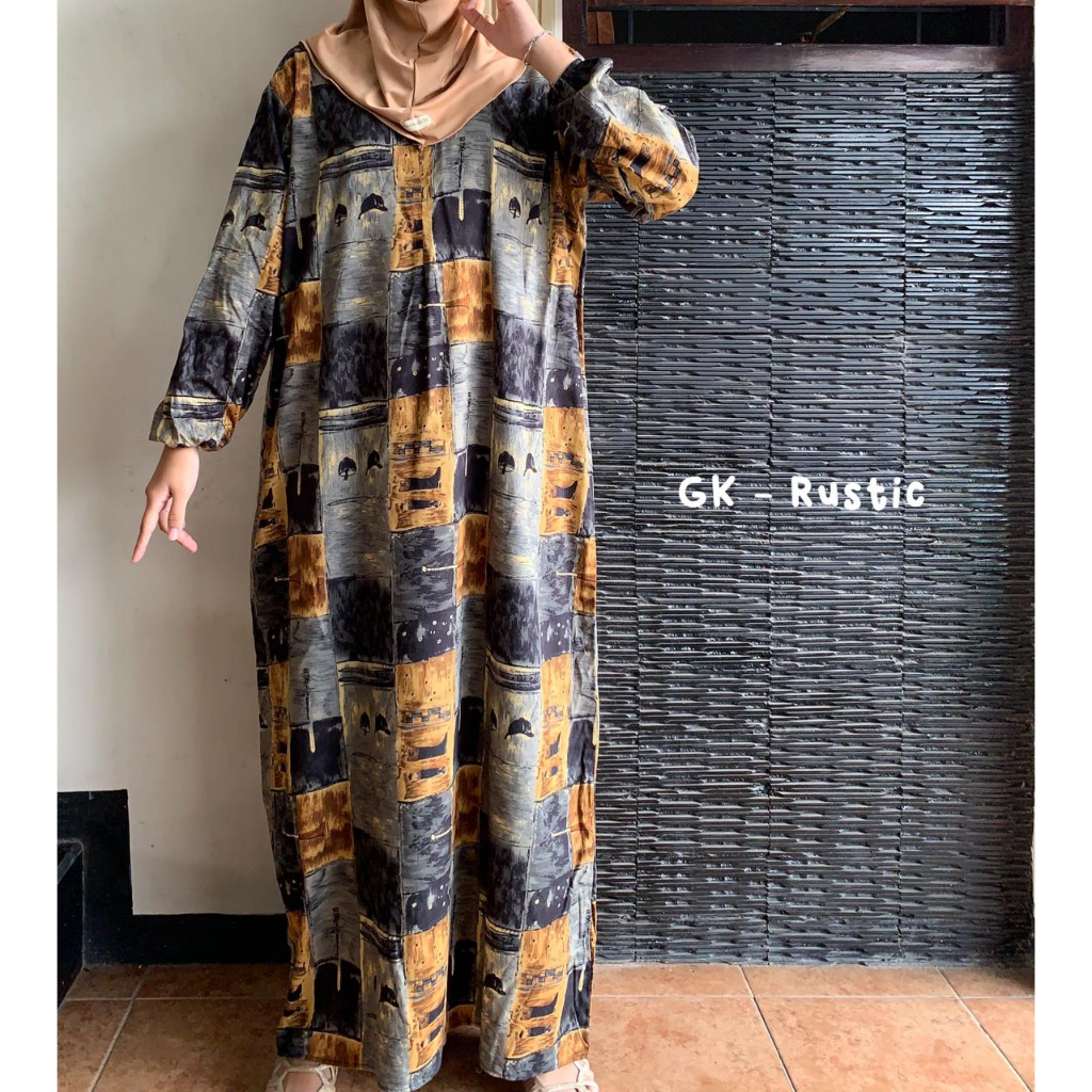 DASTER GAMIS LENGAN PANJANG 135cm MOTIF KEKINIAN /  DASTER RAYON PREMIUM / DASTER GAMIS ABAYA VIRAL