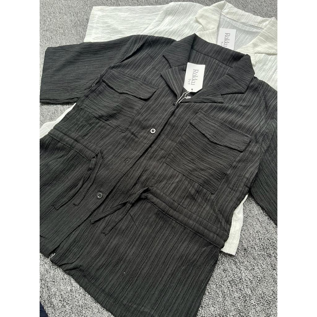 Adele Shirt 223 - Kemeja Wanita Basic Korea Rakku - Atasan Top Kerja