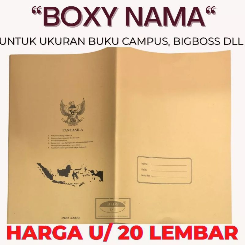 

SAMPUL BUKU TEBAL KWARTO DAN BOXY ISI 20 LEMBAR
