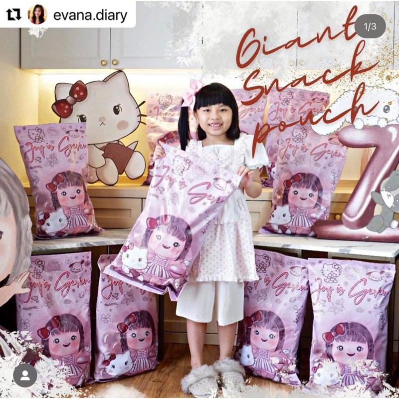 

HEPIKIDO • custom karung snack pouch viral type EKONOMIS • finishing lem design custom termasuk nama dan umur • bahan tebal anti air