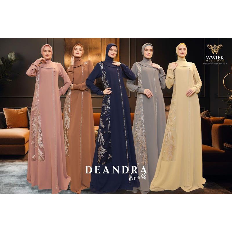 Deandra Dress by Wwiek Muslimah/Deandra Dress Set Jilbab Segi empat by Wwiek Muslimah/Wwiek Terbaru