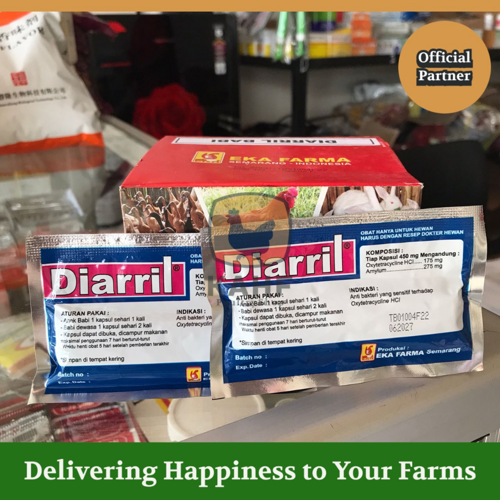 Obat Mencret Pencernaan Hewan Babi Diarril 10 Kapsul Eka Farma