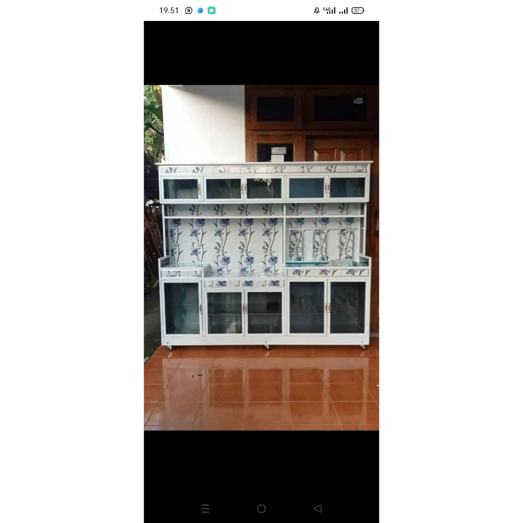 kitchen set alumunium, rak dapur alumunium, rak piring alumunium, lemari piring alumunium