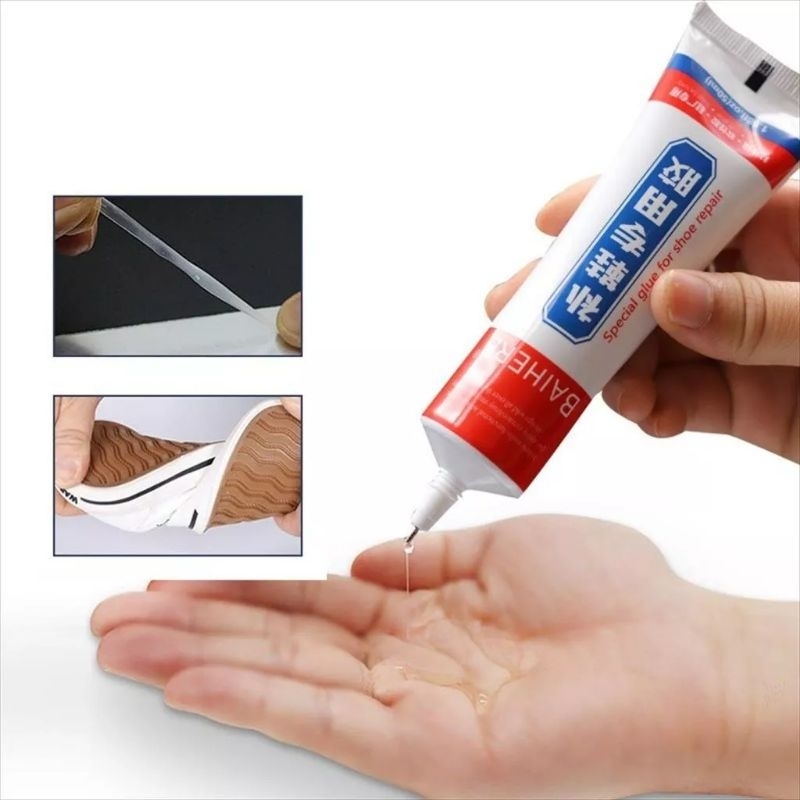 Lem Sepatu 60ml Transparan Tahan Air / Lem Penambal Sepatu Super Kuat Import