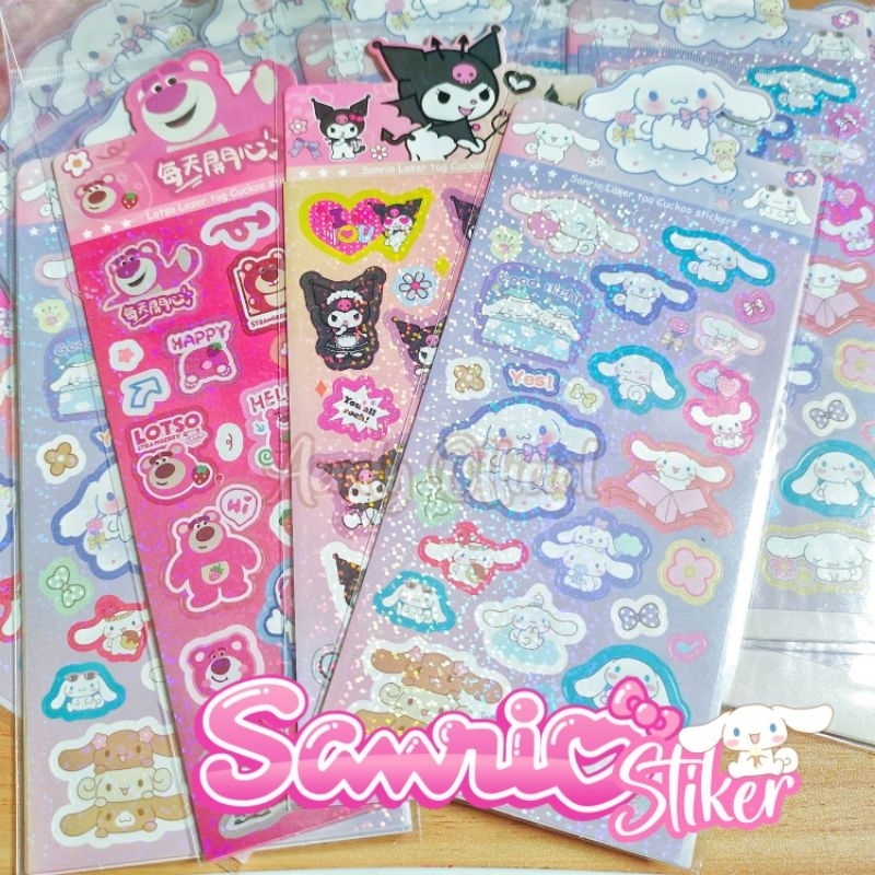 

PROMO 3 Stiker Sanrio Cinnamorrol Kuromi Lotso Hologram