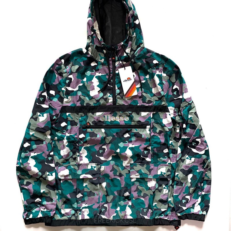 jacket halfzip ellesse camo