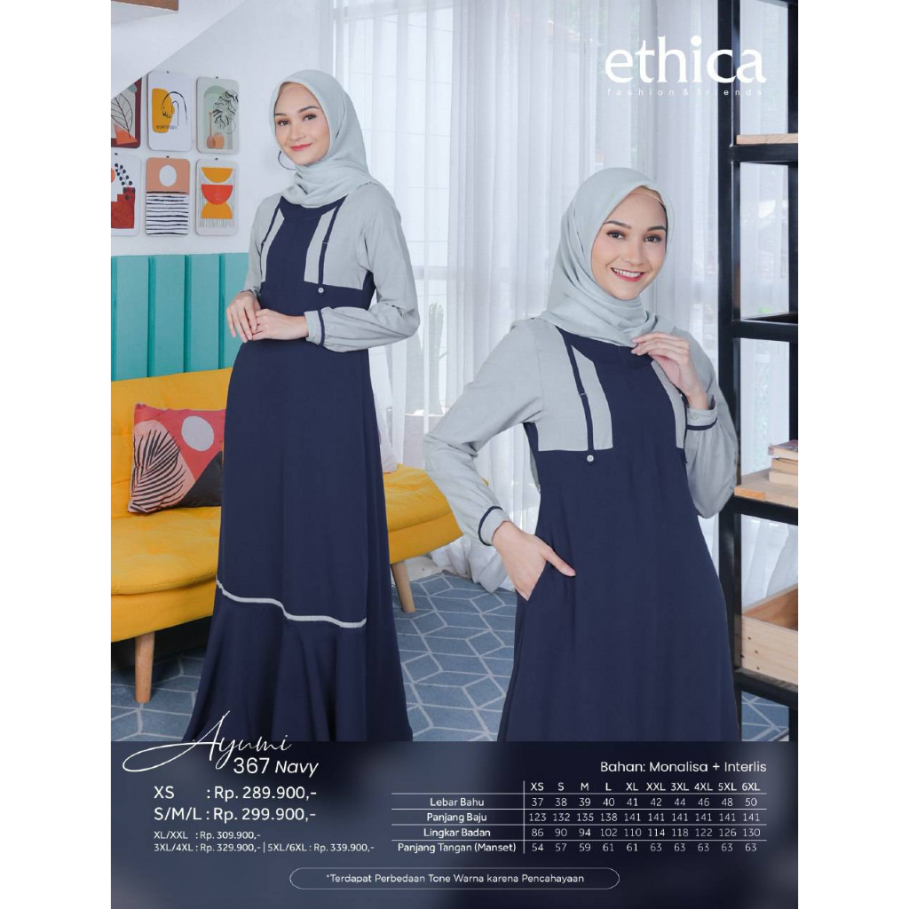 Ethica Gamis Dewasa Ayumi 367 Navy