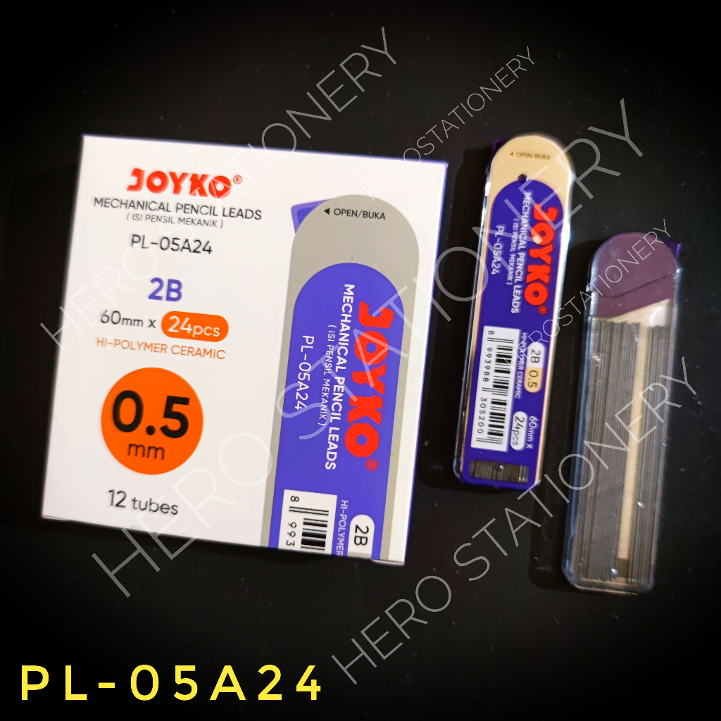 

Joyko isi pensil mekanik ceramic 0.5 mm isi 24 pcs PL-05A24 . 12 tube