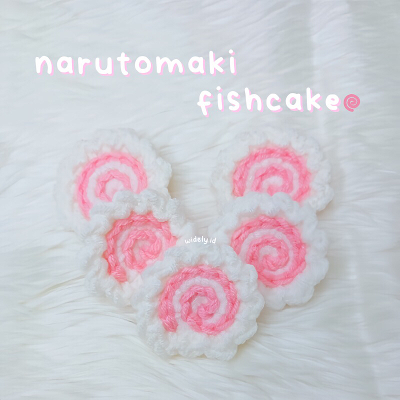 NARUTOMAKI FISHCAKE CROCHET | BAKSO IKAN RAJUT NARUTO  (gantungan kunci)