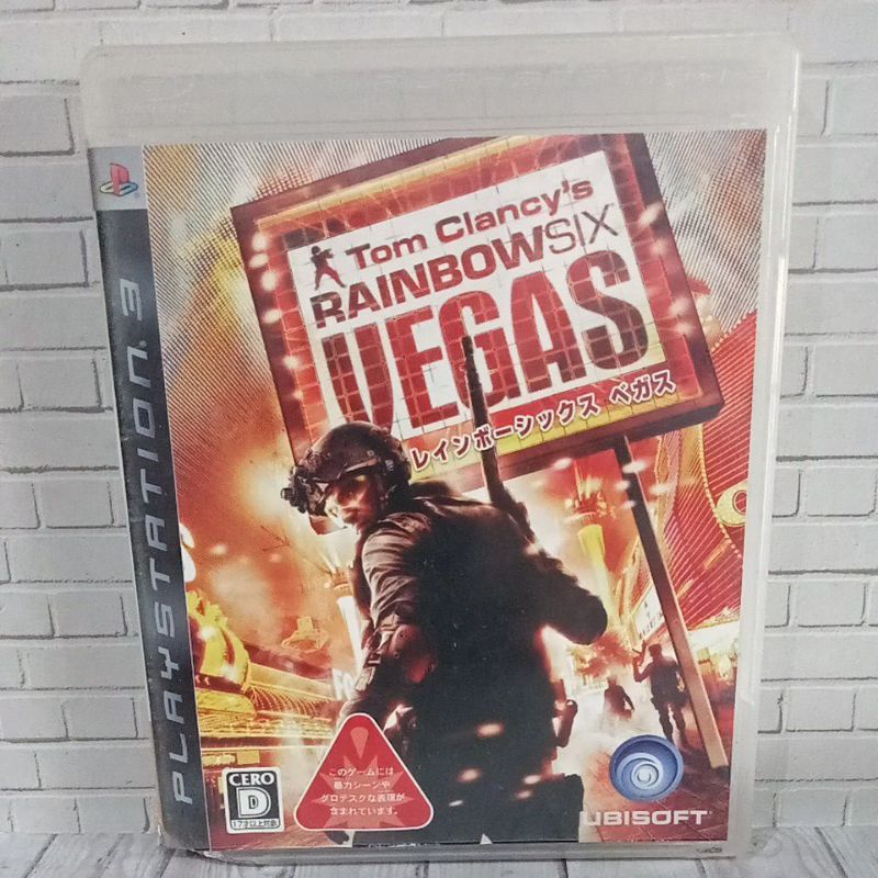 BD CD KASET ORIGINAL PS3 TOM CLANCYS RAINBOW SIX VEGAS 1 JPN BAHASA JEPANG LENGKAP MANUAL BOOK