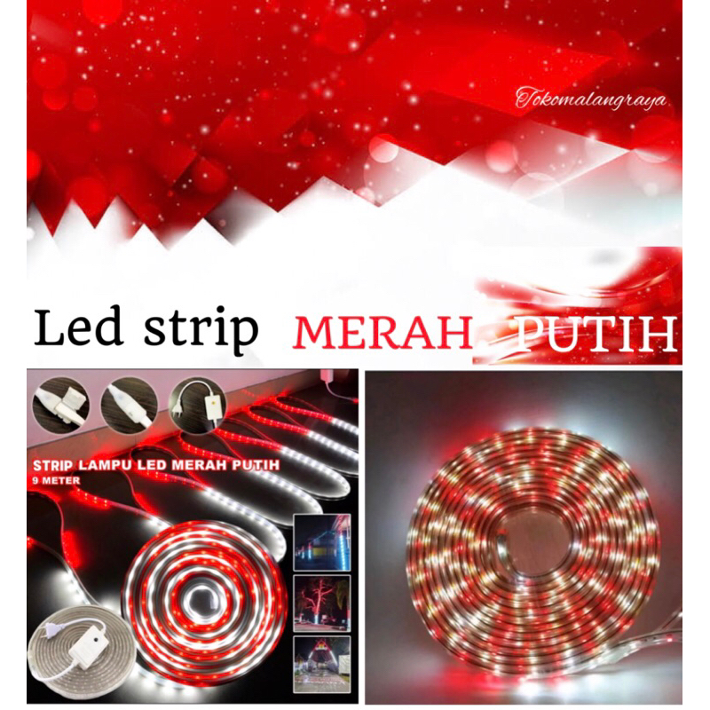 lampu led strip merah putih/lampu agustusan merah putih