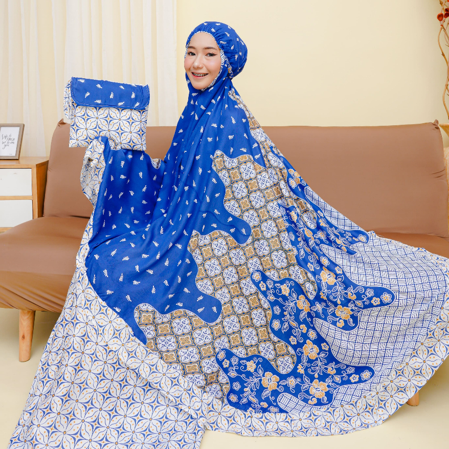 Raneea Mukena Bali Jumbo Dewasa Rayon Premium Rempel LYNA KAWUNG BATIK