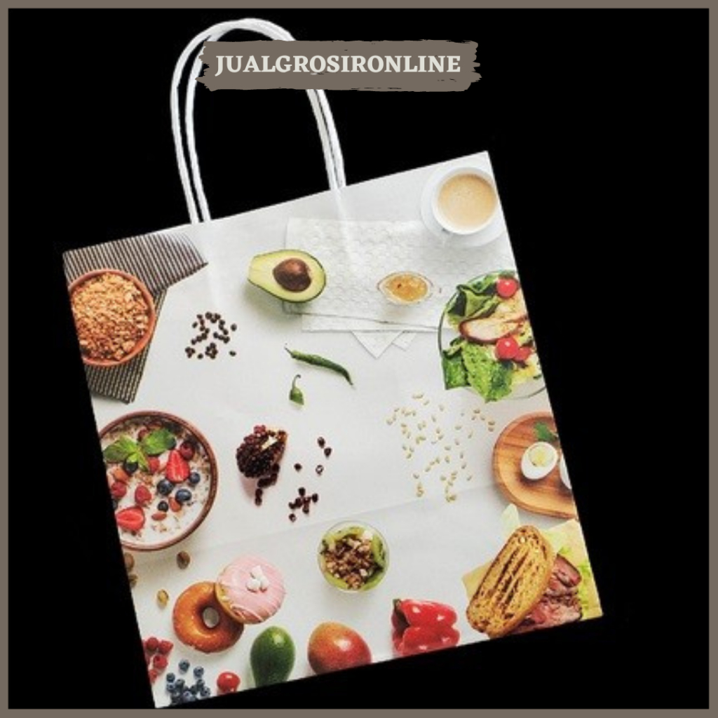 

Paperbag Kantong Kertas Motif Pineapple Shoping Bag / Tas Polos Vintage Bahan Tebal