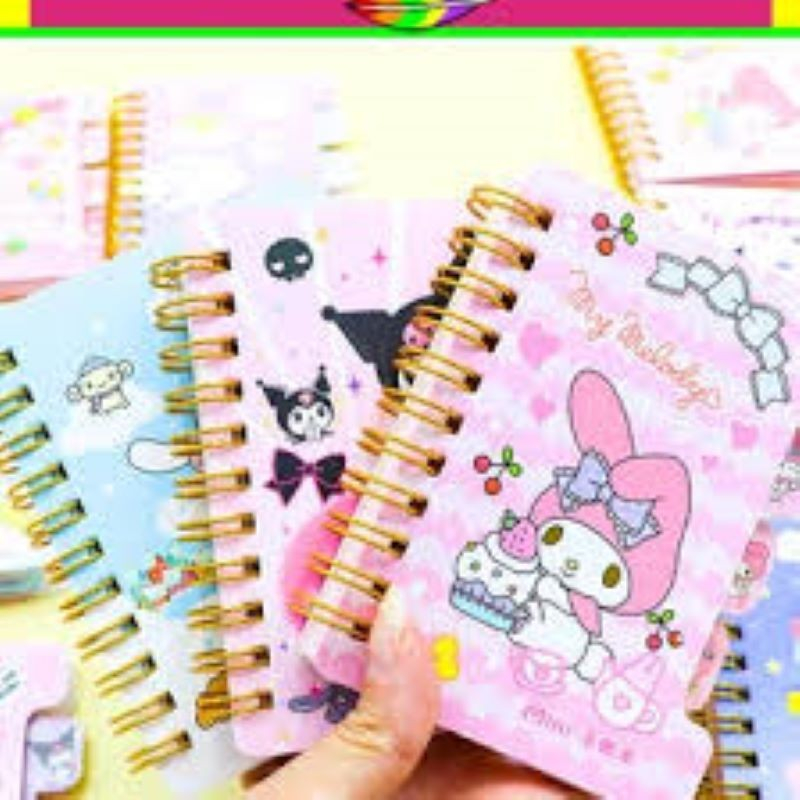 

KK Notebook Ring 4 Pcs A7 Buku Catatan / Memo / Diary Karakter