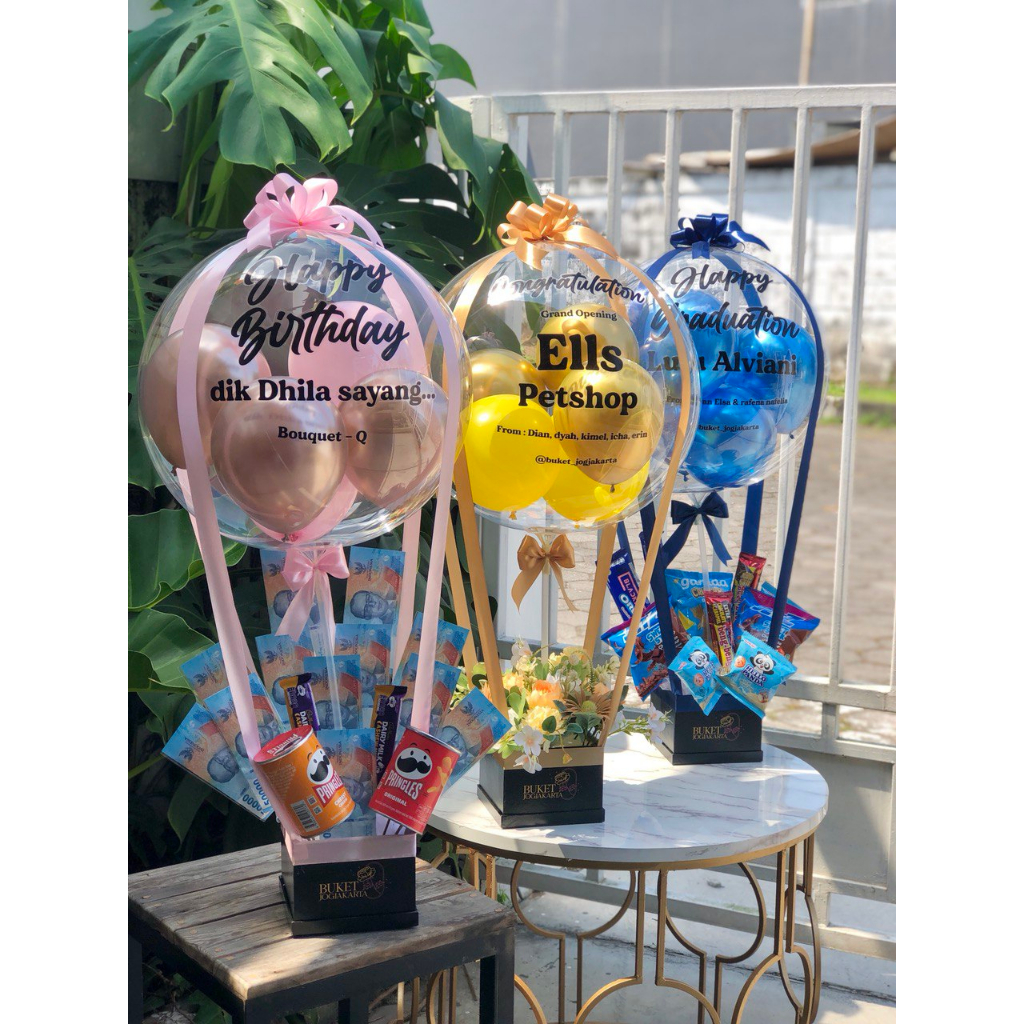 BUKET BALON / BALON BOUQUET / Balon graduation Warna Biru Ukuran 18 inch Size Jumbo