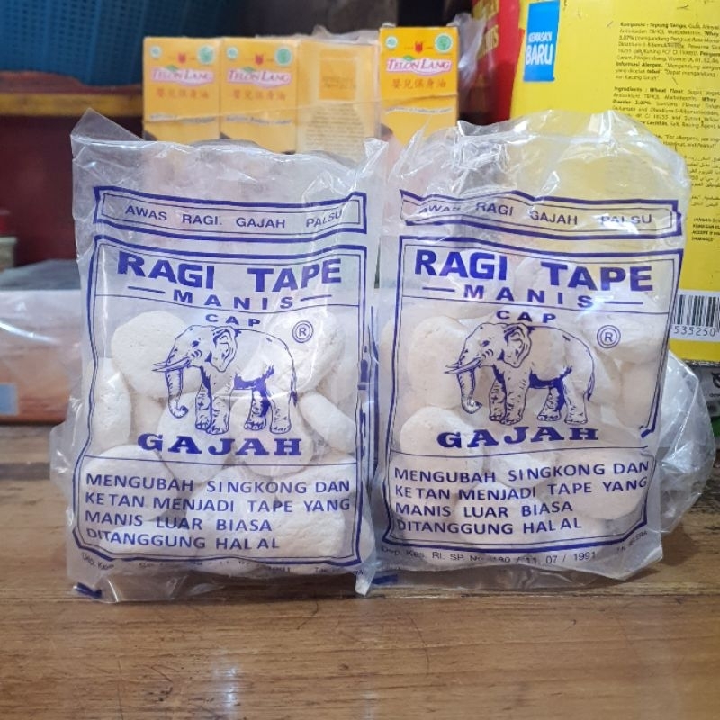 

Ragi Tape Cap Gajah Ori | Ragi Tape Singkong