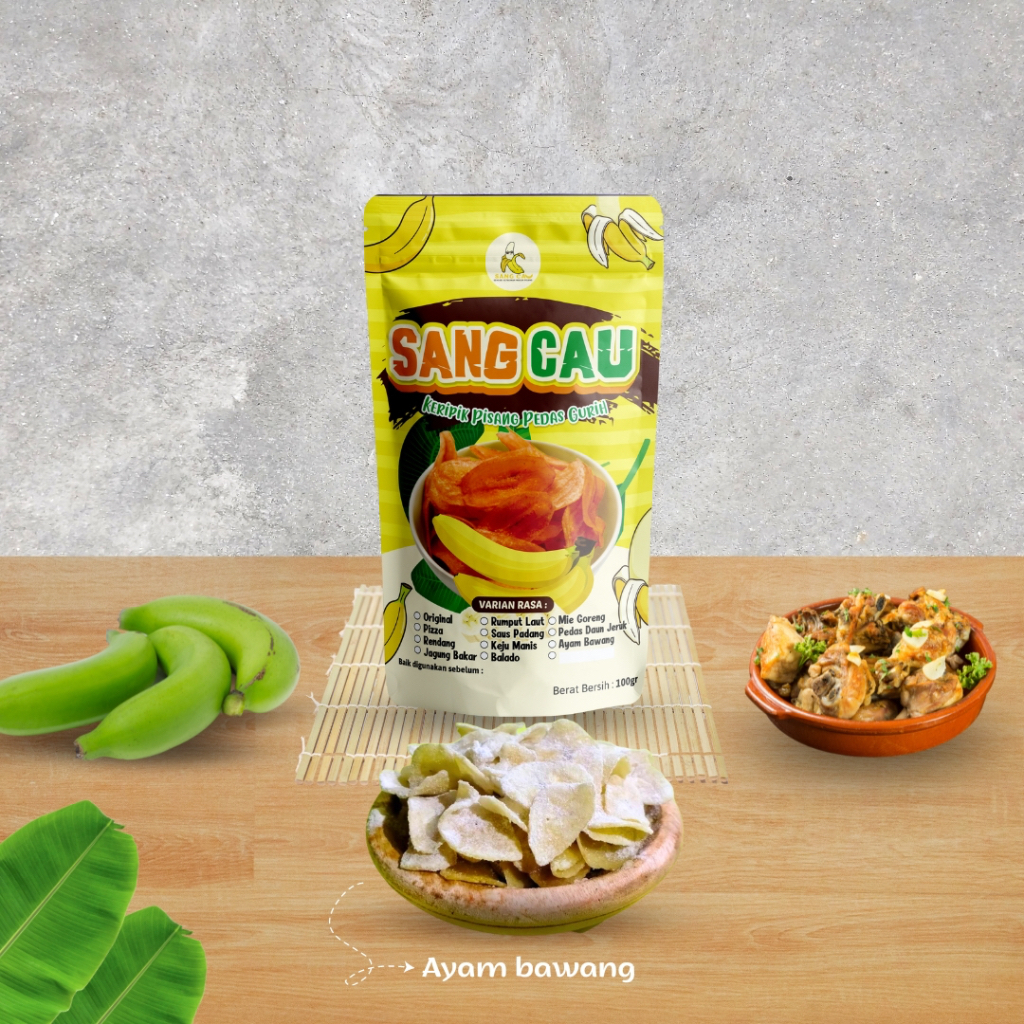 

Sang Cau Viral Keripik Pisang Rasa Ayam Bawang (100 gr)