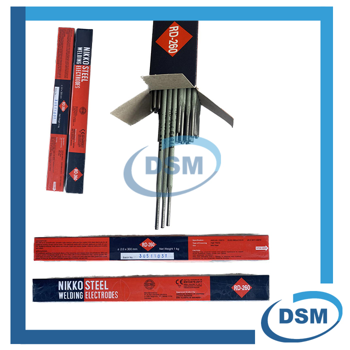 KAWAT PAKAN LAS LISTRIK ELEKTRODA NIKO STEEL RD 260 1 KG - 2 MM RD 260