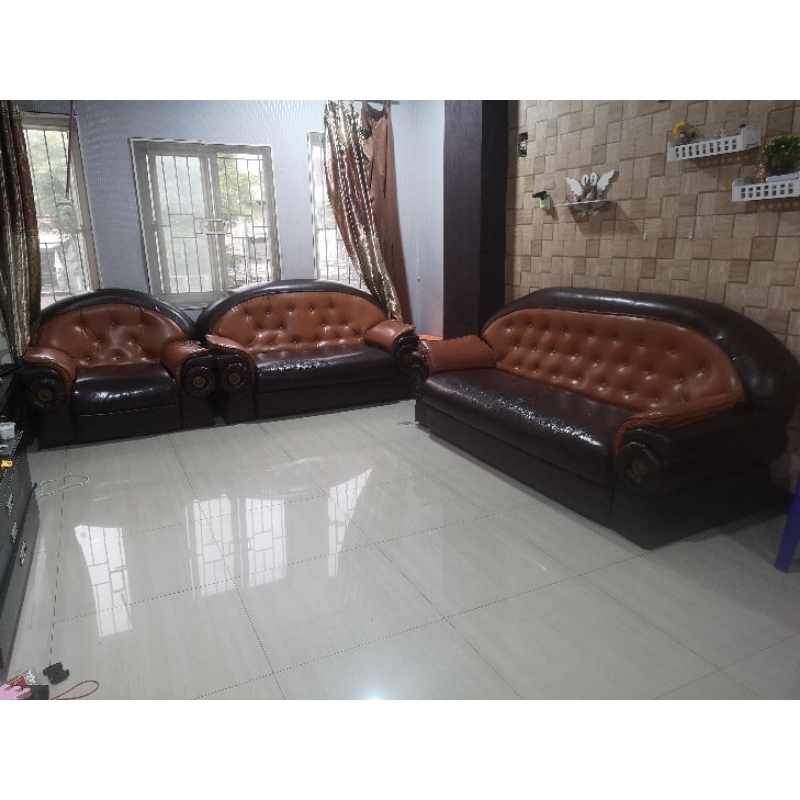 Sofa Set Bekas Preloved 321 Kayu Premium Kualitas bagus